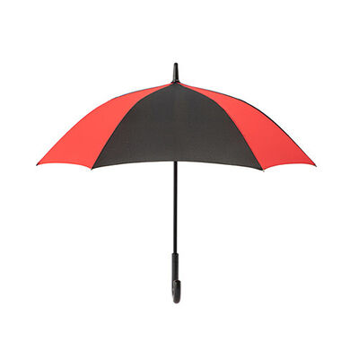 Square Automatic Walking Stick Umbrella Dual Tone Red And Black Umbrella