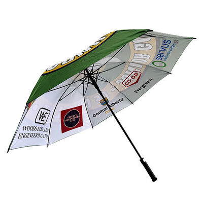Custom Logo 60 Inch Wind Resistant Golf Umbrella Double Layer Digital Printing Umbrella