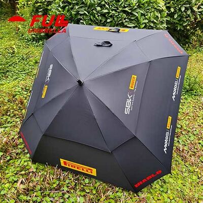 210T Pongee Storm Proof Golf Umbrella 60" Square Windproof Golf Umbrella