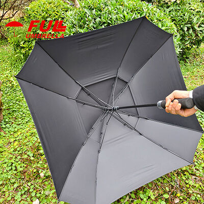 210T Pongee Storm Proof Golf Umbrella 60" Square Windproof Golf Umbrella