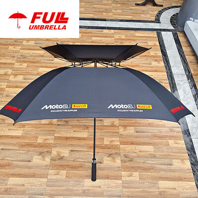 210T Pongee Storm Proof Golf Umbrella 60" Square Windproof Golf Umbrella