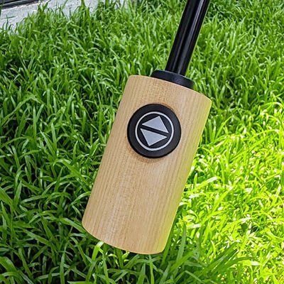 210T Pongee Fabric Auto Open Close Compact Umbrella With Wooden Handle