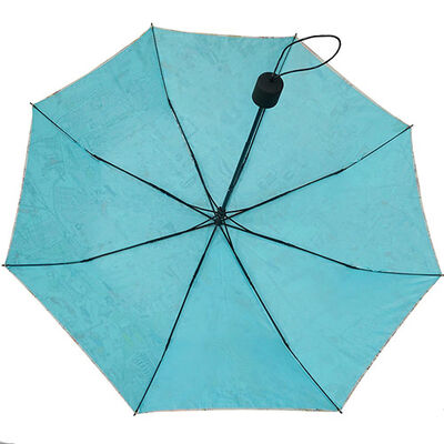 Comic Print UV30+ Protection Folding Umbrella with 8 Ribs and 42-inch Canopy