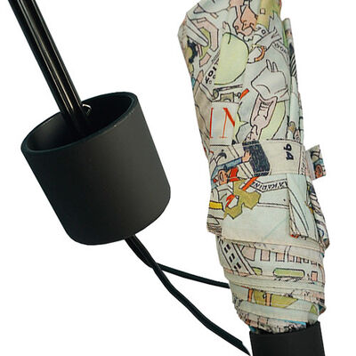 Comic Print UV30+ Protection Folding Umbrella with 8 Ribs and 42-inch Canopy