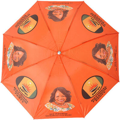3 Fold Compact Election Season Campaign Umbrella Full Steel Frame Waterproof Polyester