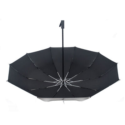 Titanium Silver UV 50+ Compact Umbrella with 3-Fold Design for Travel and Daily Use
