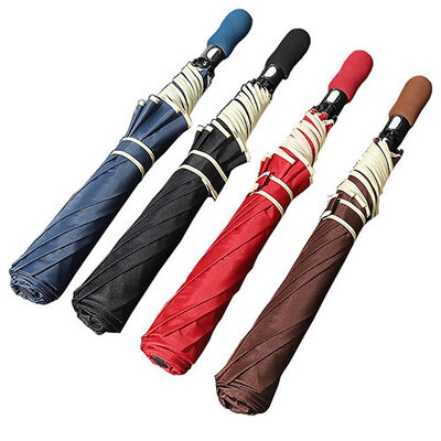 54 Inch Self Open Compact Automatic Umbrella 2 Fold Fiberglass Frame