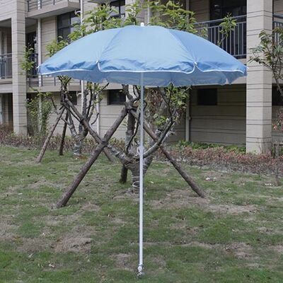 160cm Dia Small Beach Umbrella Lightweight Space Saving 2m Extension Height