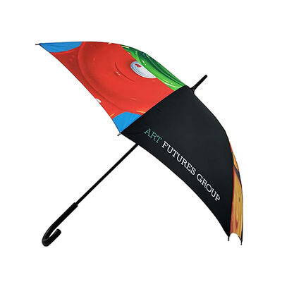 Custom Printed Promotional Umbrella with Automatic Open, Wooden Shaft and 105cm Diameter