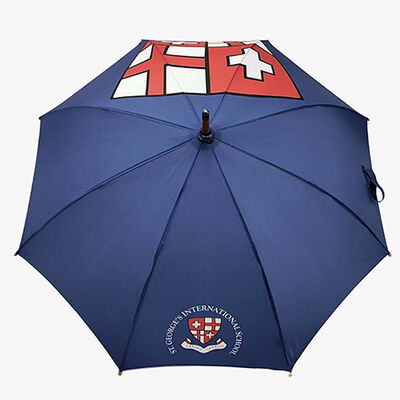 Custom Automatic Open Straight Umbrella For Loyola International School