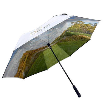 Corporate Branded All Over Printed Golf Umbrellas 135cm Diameter 100cm Length