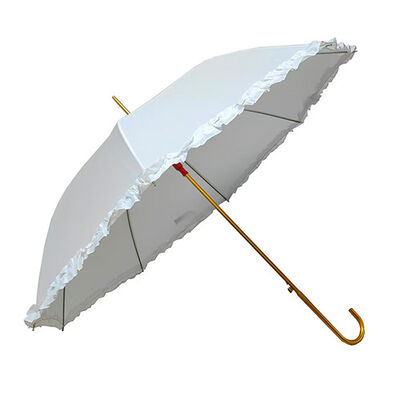 Lady's Vintage Elegant White Lace Parasol Umbrellas Victorian Style Umbrella