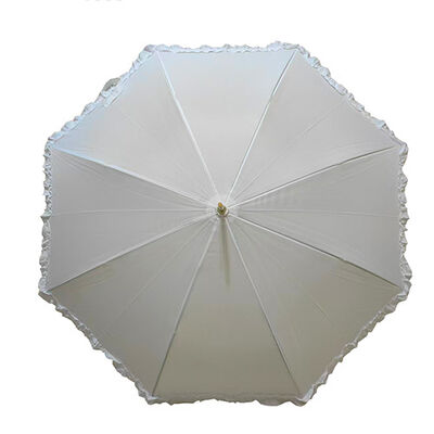 Lady's Vintage Elegant White Lace Parasol Umbrellas Victorian Style Umbrella
