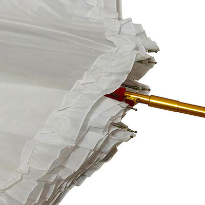 Lady's Vintage Elegant White Lace Parasol Umbrellas Victorian Style Umbrella