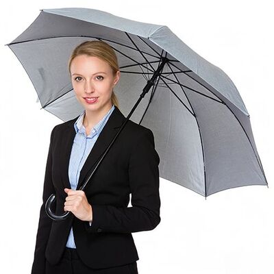 Professional Women Business Umbrella 105cm Diameter Straight Handle Umbrella Waterproof