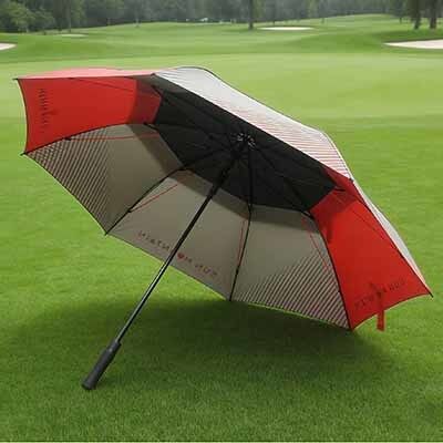 68 Inch Double Canopy Golf Umbrella with 100km/h Windproof and UV30+ Sun Protection