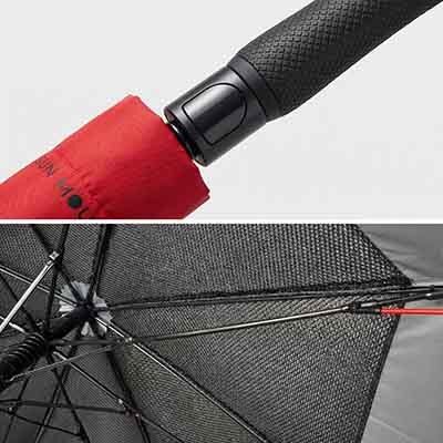 68 Inch Double Canopy Golf Umbrella with 100km/h Windproof and UV30+ Sun Protection