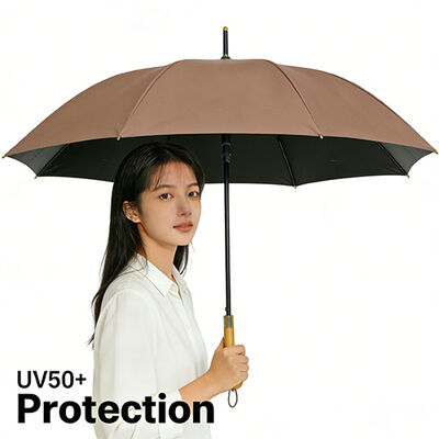 UV50+ Sun Protection Umbrella with Windproof & Waterproof Design and Fiberglass Ribs for Ultimate Outdoor UV Shield