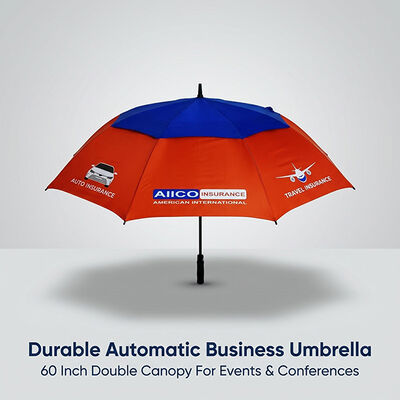 Red and Blue Color Automatic Open Umbrella