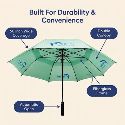 Custom Color Umbrella | 3-Year Warranty Windproof Golf Umbrella