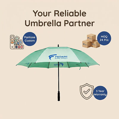 Custom Color Umbrella | 3-Year Warranty Windproof Golf Umbrella