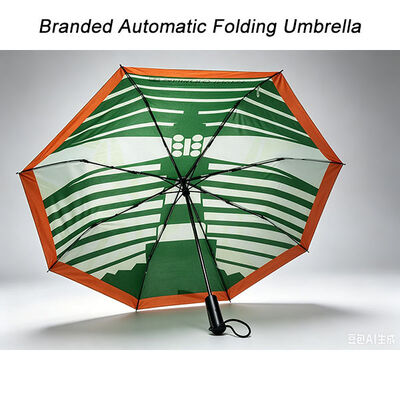 Custom Logo Automatic Folding Umbrella for Investment Company