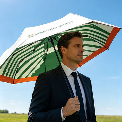 Custom Logo Automatic Folding Umbrella for Investment Company