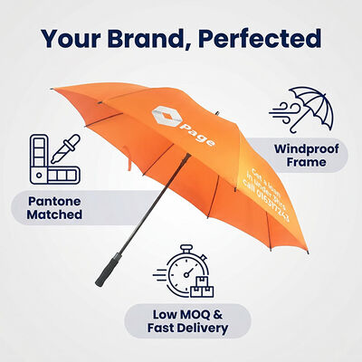 60" Auto Fiberglass Golf Umbrella Custom Logo For Nigeria Business Gifts