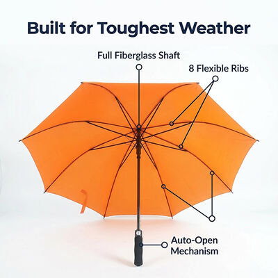 60" Auto Fiberglass Golf Umbrella Custom Logo For Nigeria Business Gifts