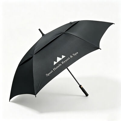 60 Inch Double Canopy Windproof Fiberglass Promotional Golf Umbrella