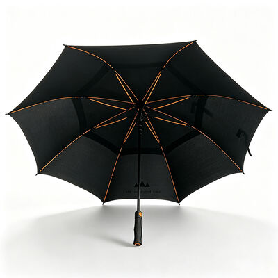 60 Inch Double Canopy Windproof Fiberglass Promotional Golf Umbrella