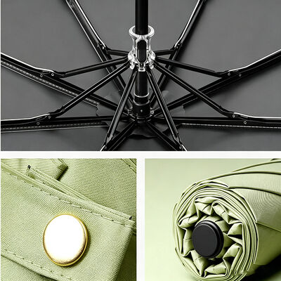 Ladies 3 Fold Manual UV Cooling Umbrella