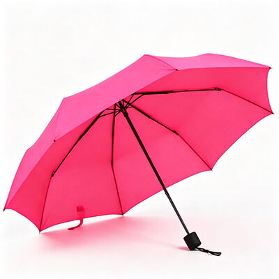 Wholesale 3 Fold Manual Umbrella with 190T Pongee Fabric 250g Ultra-Lightweight and 24cm Folded Compact Length for Promotions