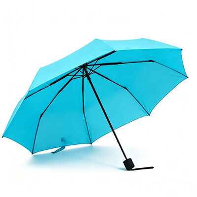 Wholesale 3 Fold Manual Umbrella with 190T Pongee Fabric 250g Ultra-Lightweight and 24cm Folded Compact Length for Promotions