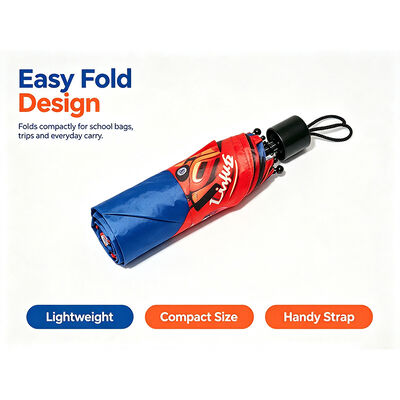 Waterproof Kids 2 Fold Cartoon Umbrella