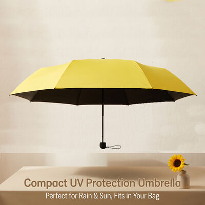 Compact UV40+ Travel Umbrella with 42-inch Arc and 8-Rib Lightweight Construction