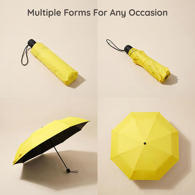 Compact UV40+ Travel Umbrella with 42-inch Arc and 8-Rib Lightweight Construction