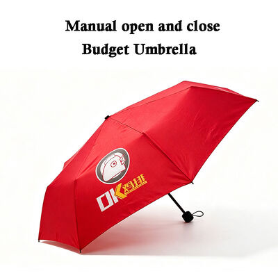 Manual Open and Close 3-Fold Umbrella with Steel Ribs and Shaft for 97cm Coverage