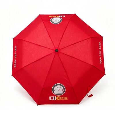Manual Open and Close 3-Fold Umbrella with Steel Ribs and Shaft for 97cm Coverage