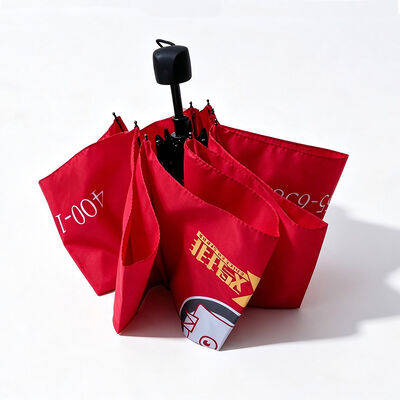 Manual Open and Close 3-Fold Umbrella with Steel Ribs and Shaft for 97cm Coverage