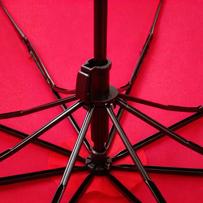 Manual Open and Close 3-Fold Umbrella with Steel Ribs and Shaft for 97cm Coverage