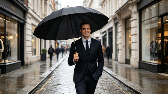 Automatic open gentleman's business umbrella
