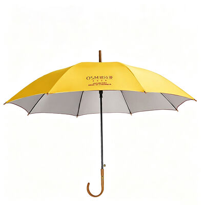 Low Cost Promotional Umbrella with Customized Logo 103cm Canopy Diameter and Silver Coated Polyester