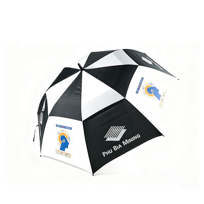 Custom 60 Inch Fiberglass Frame Windproof Design Golf Umbrella for Corporate Gifts