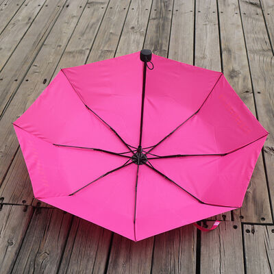 Rose Red Folding Umbrella with 97 cm Canopy Diameter and 250 g Lightweight for Corporate Promotional Gift