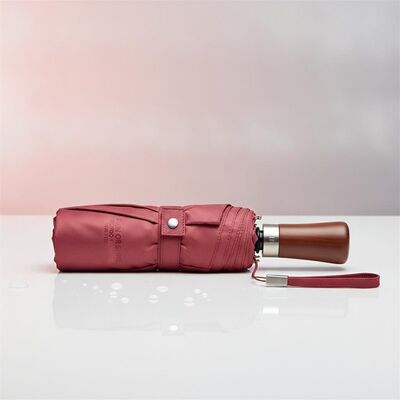 Rose Red Folding Umbrella with 97 cm Canopy Diameter and 250 g Lightweight for Corporate Promotional Gift
