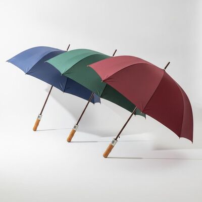 16 Ribs Custom Color Golf Umbrella with Leather Handle for Promotional Use