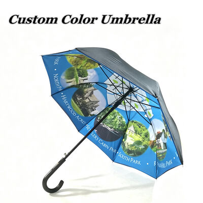 Custom Color Promotional Umbrella with Laser-engraved Logo Digital Printing and UV50+ Protection