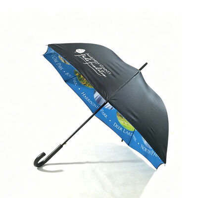 Custom Color Promotional Umbrella with Laser-engraved Logo Digital Printing and UV50+ Protection