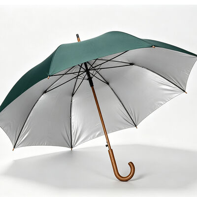 Quality UK Classic Straight Umbrella with 103 cm Canopy Diameter, Fiberglass Rib and Wood Shaft, Wind Resistance up to 25 mph